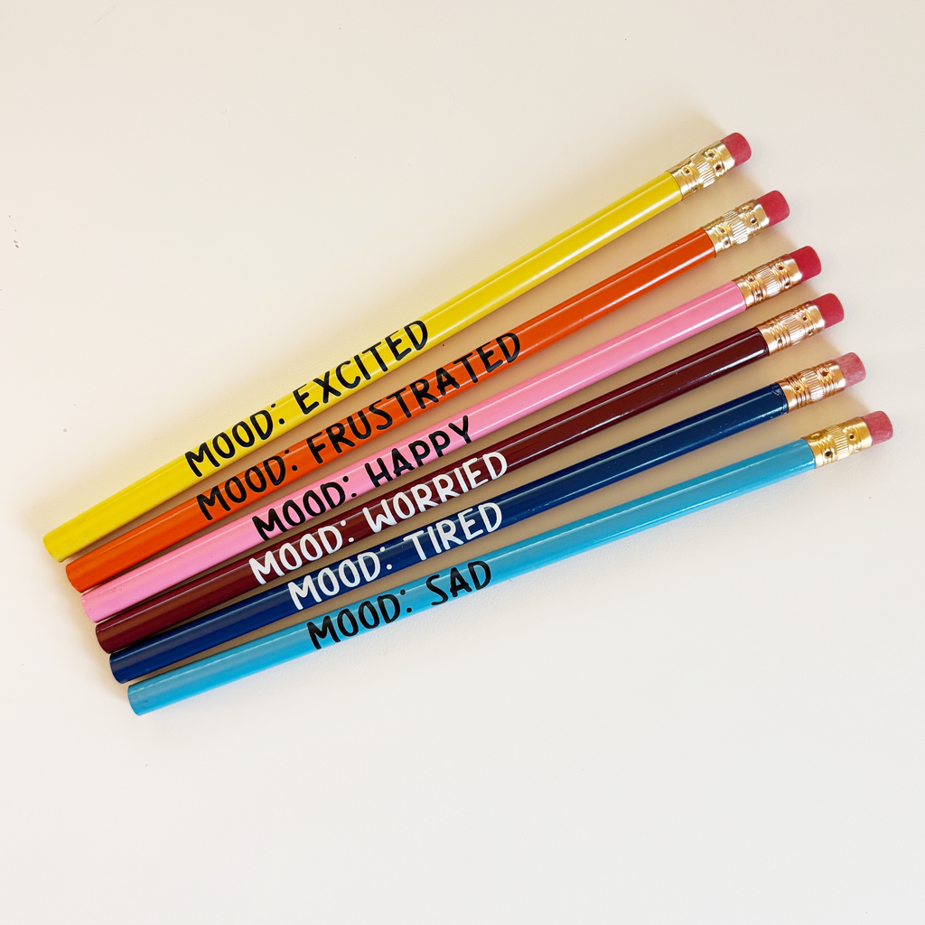 pencil set of six moods