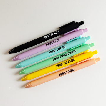 set of six mood pens